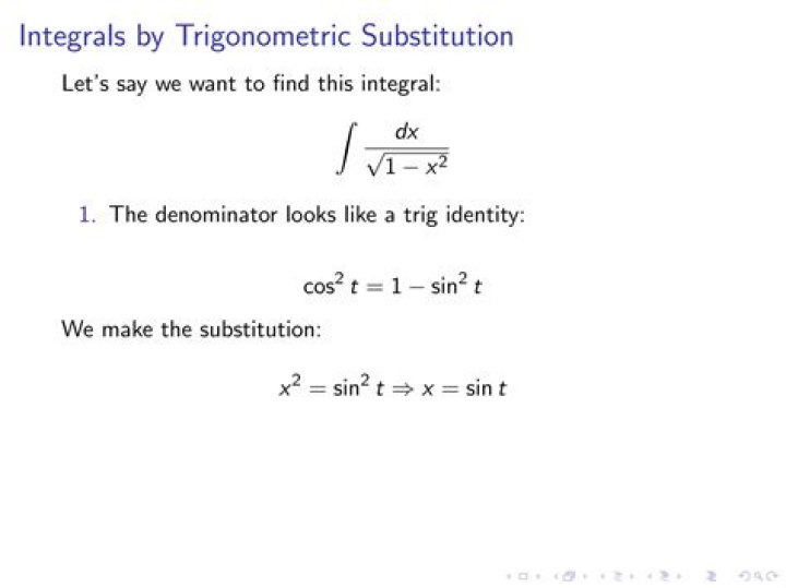 An alternative to integration by trigonometric substitution?