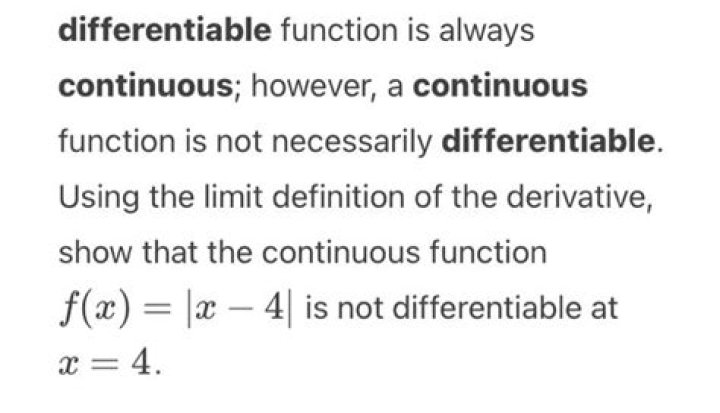 Are there any functions that are (always) continuous yet not differentiable? Or vice-versa?