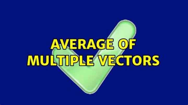 Average of multiple vectors