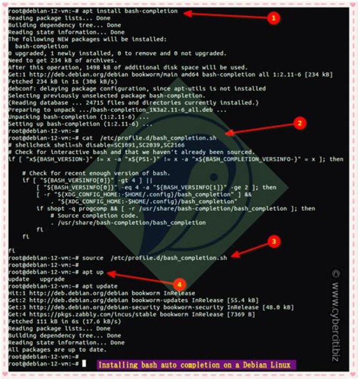 bash completion using ls