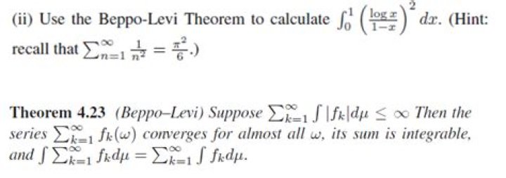 Beppo Levi's theorem