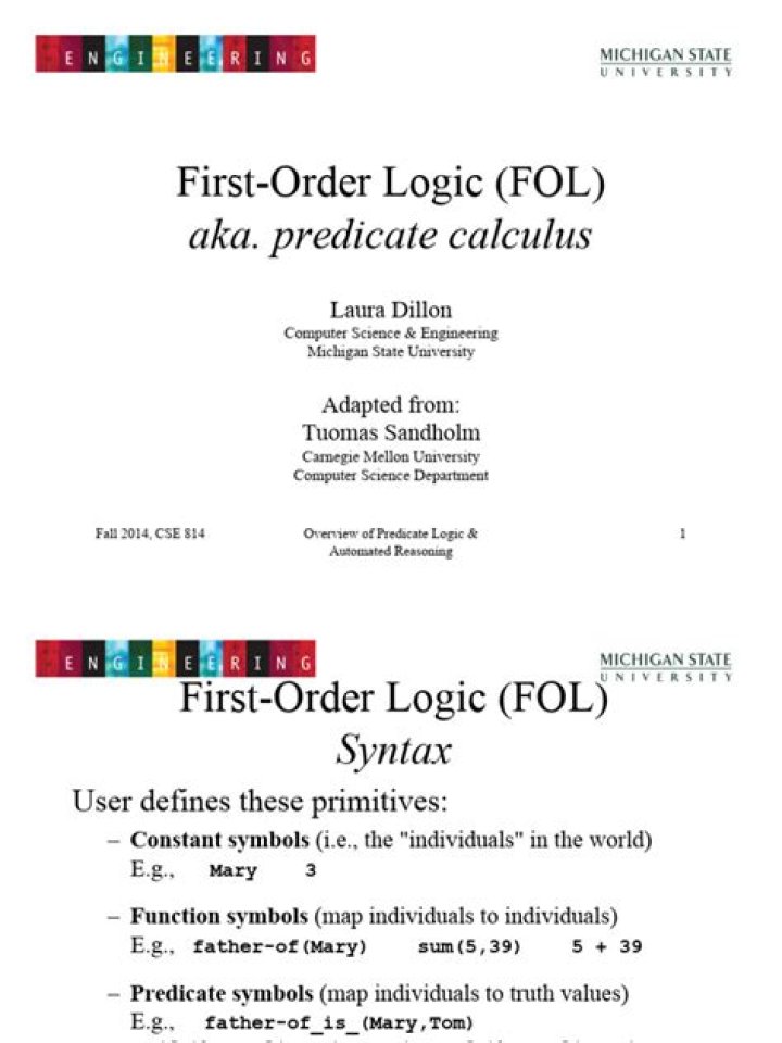 Book request for first order logic