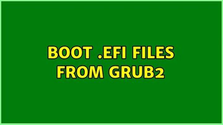 Boot .efi files from GRUB2