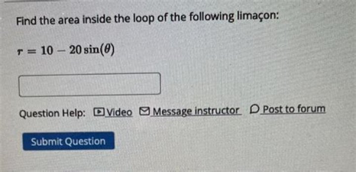 Calculate the area inside the loop