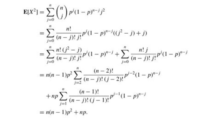 Calculating the Second Moment of a Binomial Random Variable
