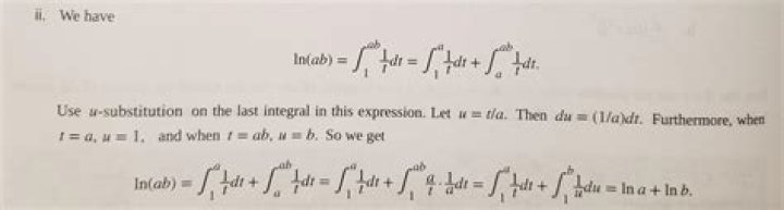 Calculus proof of ln(ab)= lna + lnb