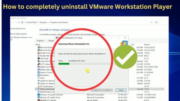 Can not uninstall VMWare Workstation Player conventionally