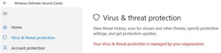 Cannot turn on Windows Defender virus protection