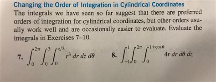 Changing order of integration in cylindrical coordinates