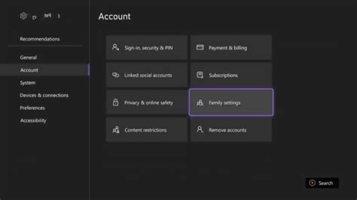 Changing Xbox settings from Adult to child or teen