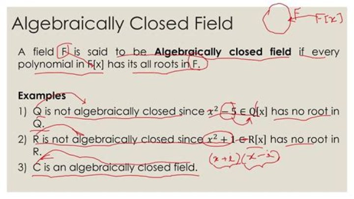 clarification of algebraic closure and algebraically closed field