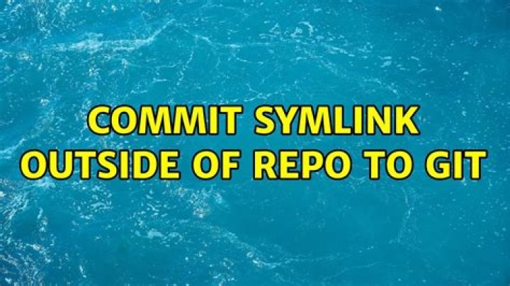 Commit symlink outside of repo to git