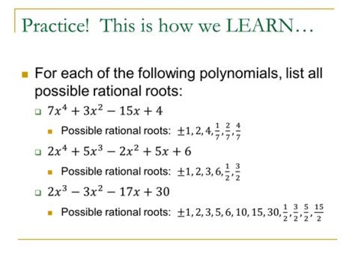 Completely factor a polynomial using the rational root theorem and synthetic division