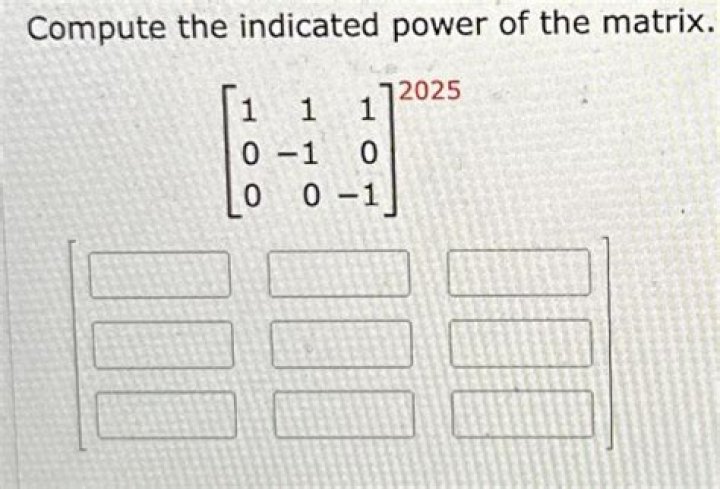 Compute the indicated power of a matrix