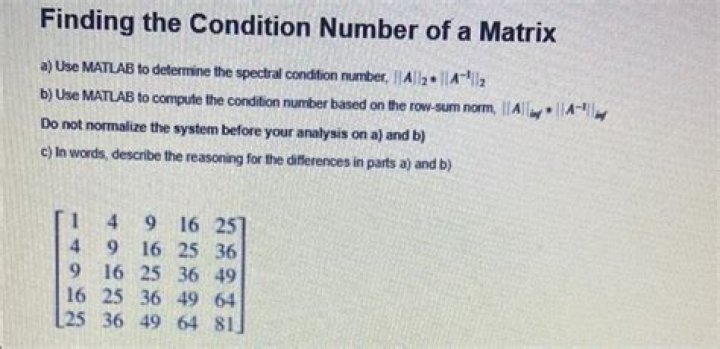 Computing the condition number of a matrix