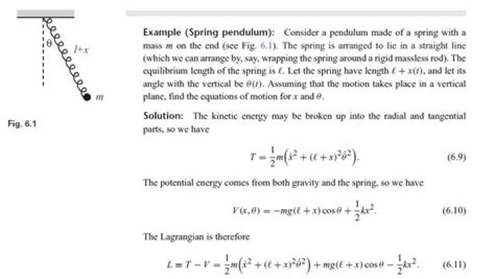 Constraint in Lagrangian for mass spring system.
