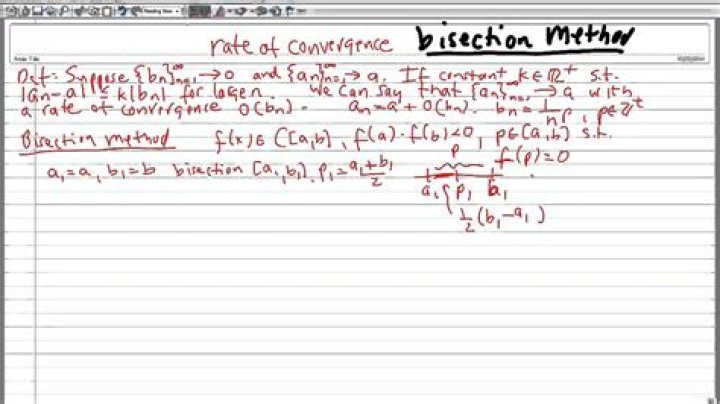Convergence of Bisection method