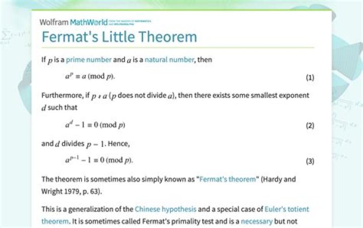 Converse of Fermat's Little Theorem.