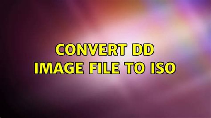 Convert dd image file to iso