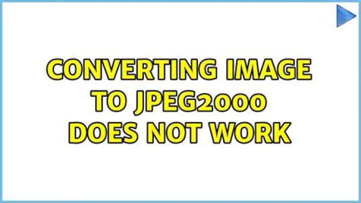 Converting image to Jpeg2000 does not work