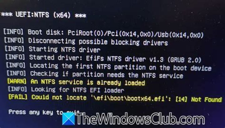 Could not locate '\EFI\Boot\bootia32.efi': [14] Not Found