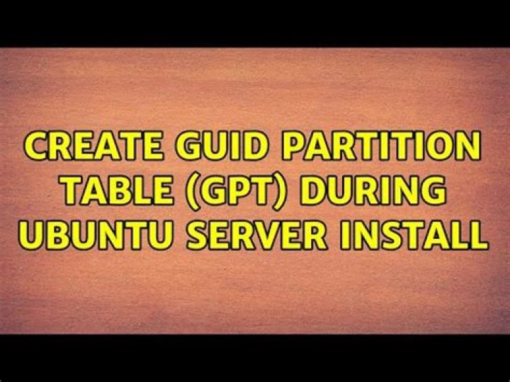 Create GUID partition table (GPT) during Ubuntu Server install