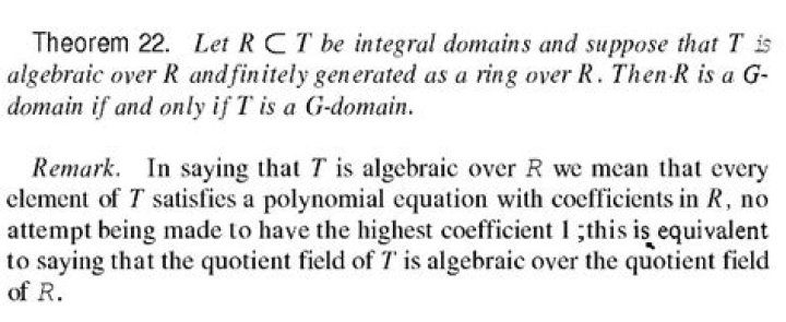 Definition of algebraic "ring" extension