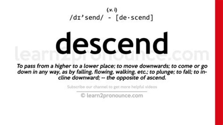 Definition of "descends to"