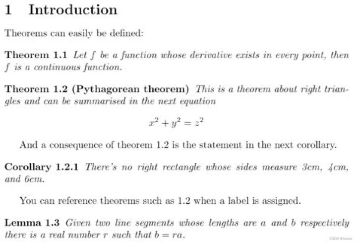 Definition: Theorem, Lemma, Proposition, Conjecture and Principle etc.