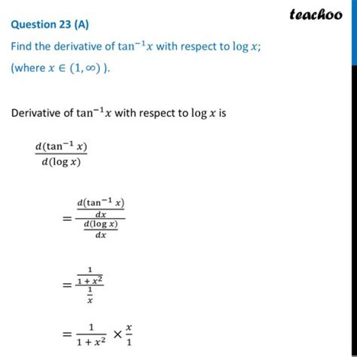 derivative with respect to $\log(x)$