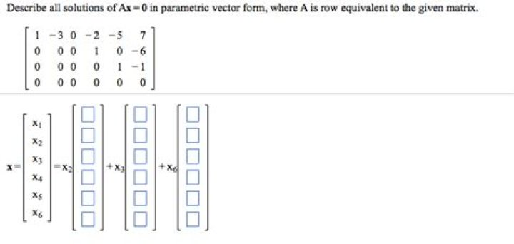 Describe all solutions of $Ax=0$.