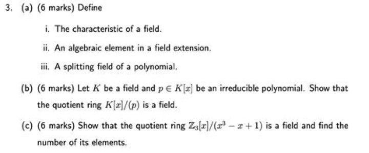 Determining the characteristic of a field