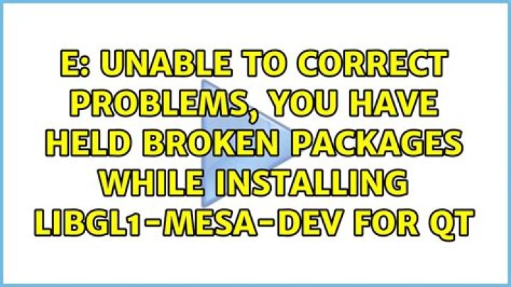E: Unable to correct problems, you have held broken packages