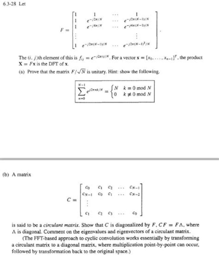 Eigenvectors of a circulant matrix