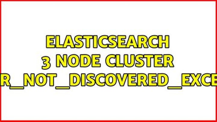 Elasticsearch 3 Node Cluster (master_not_discovered_exception)