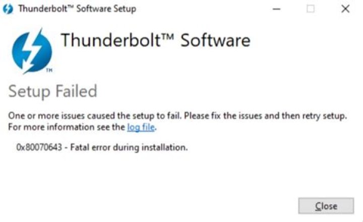 Error: "Thunderbolt controller has experienced an issue and cannot connect to devices or other computers until new firmware is installed"