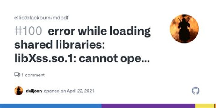 error while loading shared libraries: libXss.so.1
