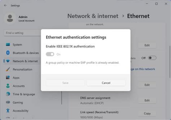 Ethernet *-network DISABLED