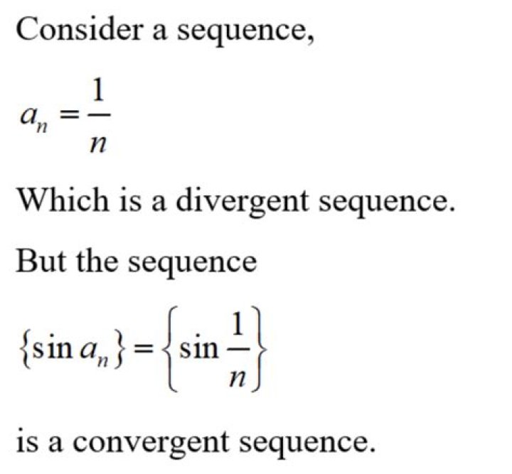 Example of a divergent sequence