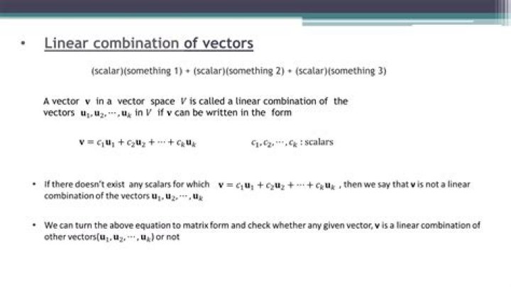 Expressing a vector as a linear combination of other vectors