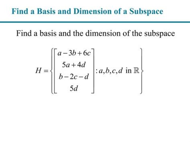 Find basis and dimension of a subspace