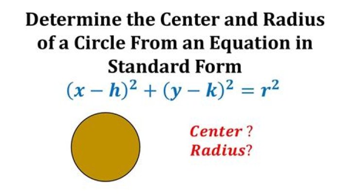 Find centre and radius of a circle