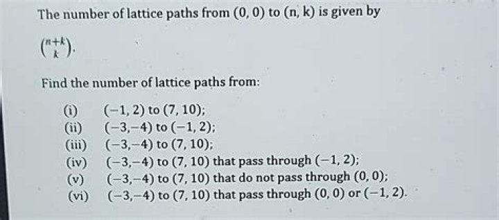 Find the Number of Lattice Paths