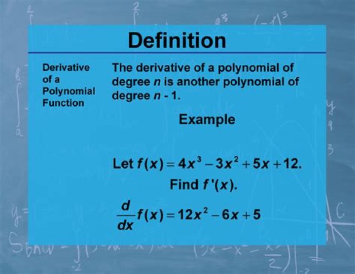 Function of at most polynomial growth and its derivative