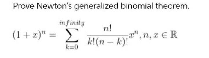 Generalized binomial theorem