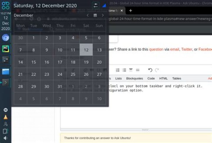 Global 24-hour time format in KDE Plasma
