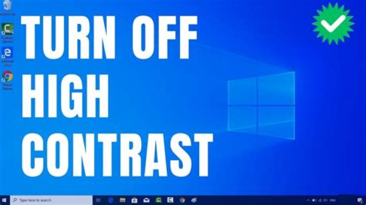 High Contrast Windows 7 won't turn off