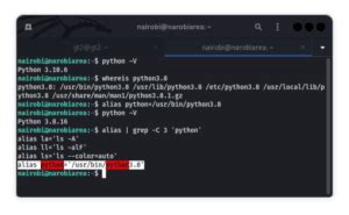 How can I change the default python on my Ubuntu 20.04 to Python3.8?