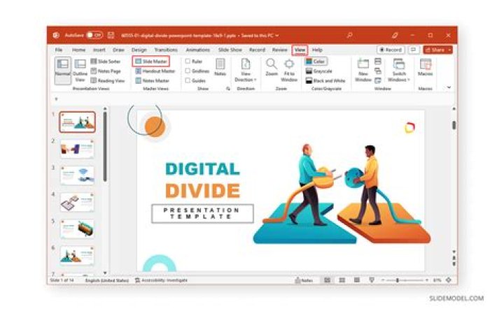 How can I determine the size of individual slides in a PowerPoint slide deck?