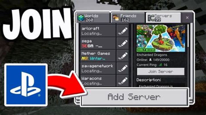 How can I join servers in PS4 Bedrock?